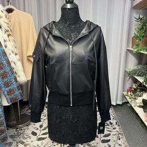 CLARA SUNWOO Black Leather Jacket